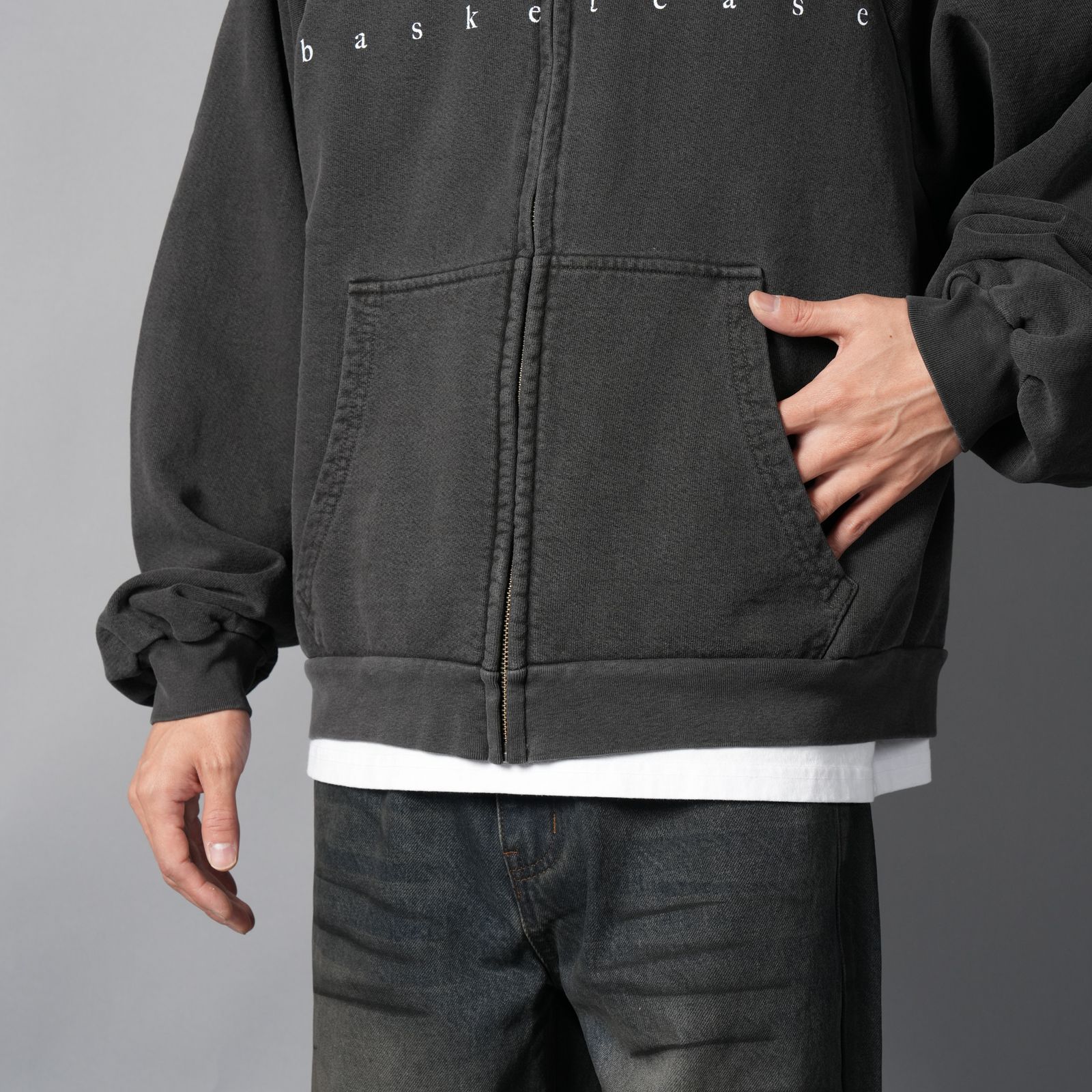 ANTENNAE, zip up / ジップアップパーカー (ヴィンテージブラック)