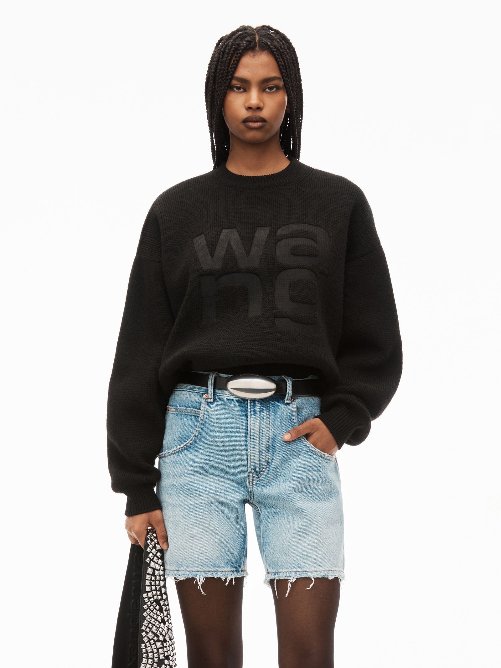 alexander wang - 【ラスト1点】DEBOSSED STACKED LOGO UNISEX 