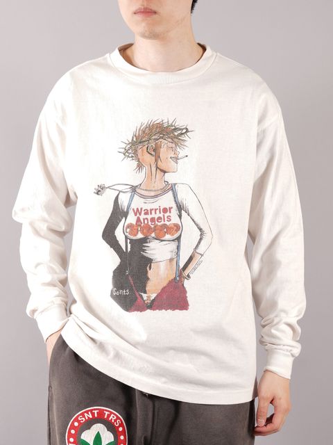 ラスト1点 / SM-A21-0000-018/LS TEE_PUNKGIRL / ロンT  (ホワイト) SM-A21-0000-018 ©SAINT M××××××