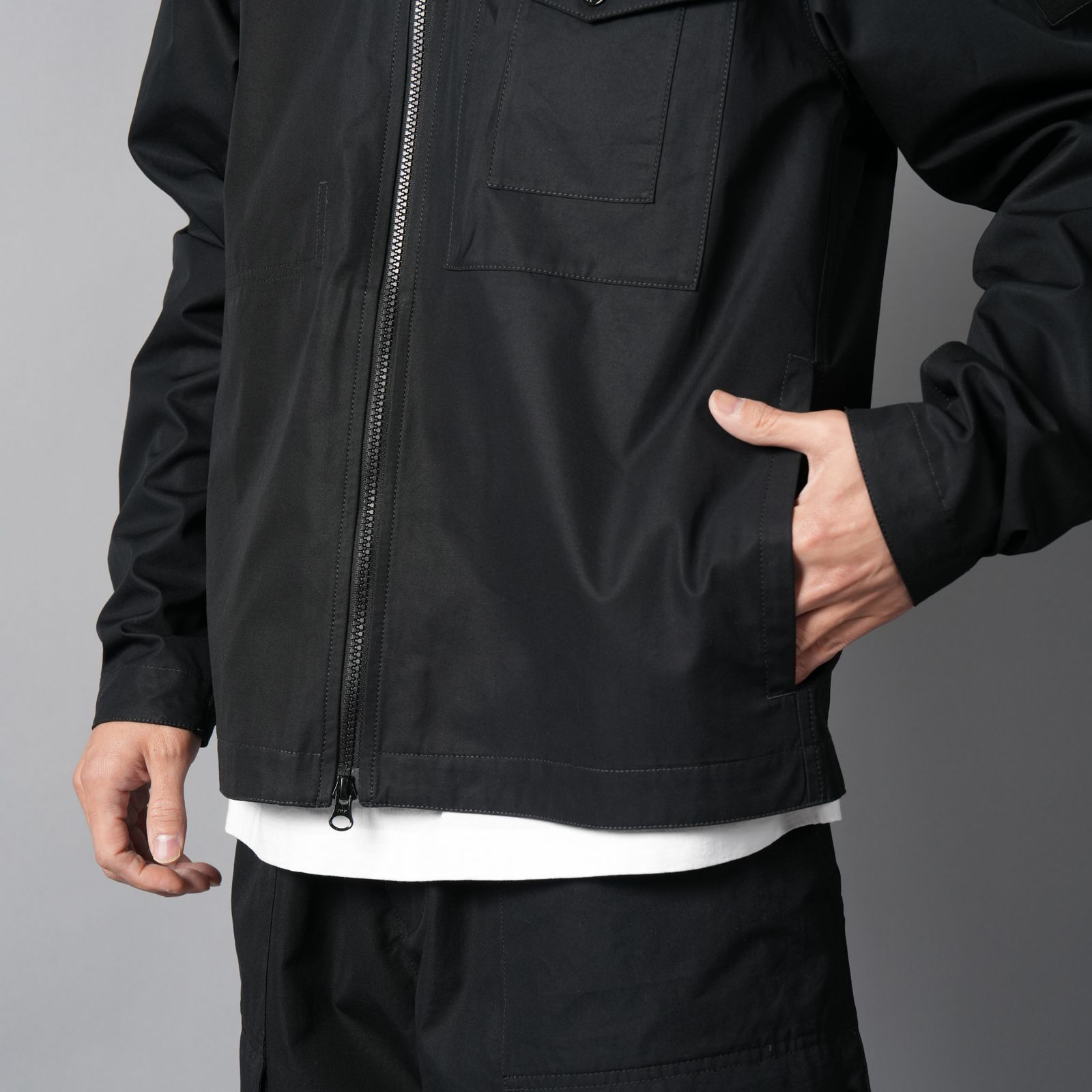 1200011 / ALL-WEATHER COTTON CANVAS_S.I. GHOST / シャツジャケット (ブラック)