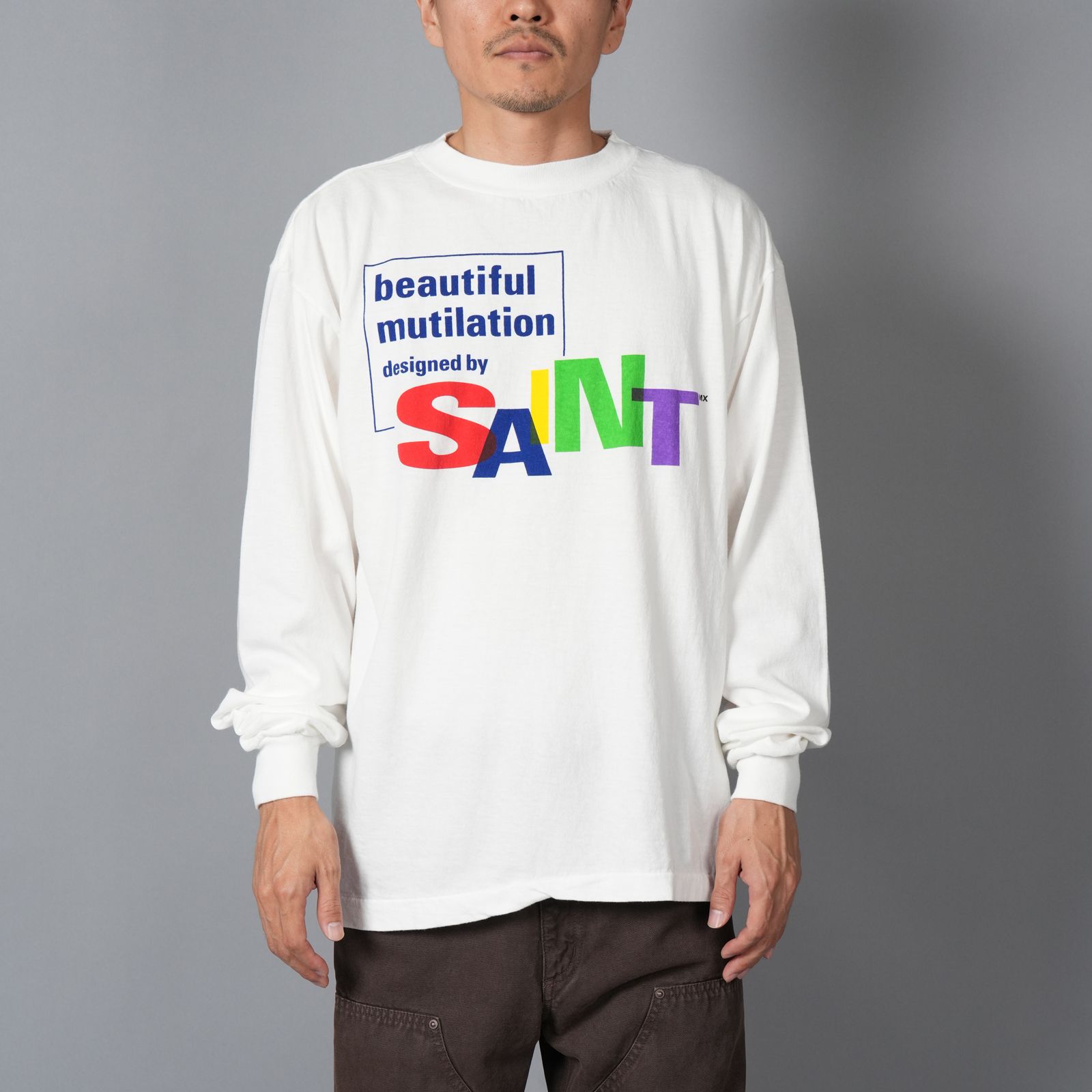 【残りわずか】SM-HR1-0000-036 / LS TEE / BEAUTIFUL SAINT / WHITE / ロンT・カットソー (ホワイト)