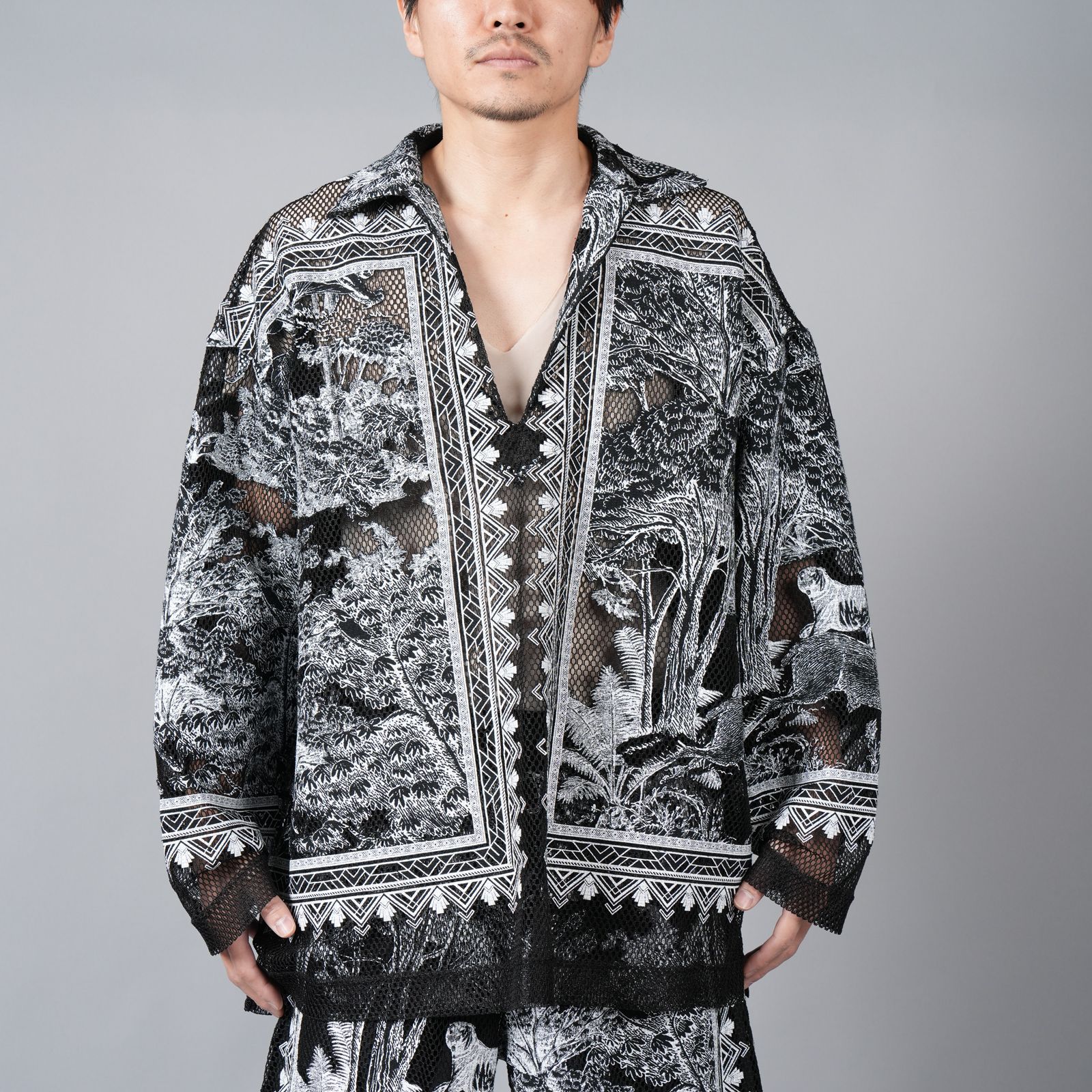 【ラスト1点】 SAVANNA SKIPPER SHIRT / サバンナ スキッパーシャツ (ブラック)