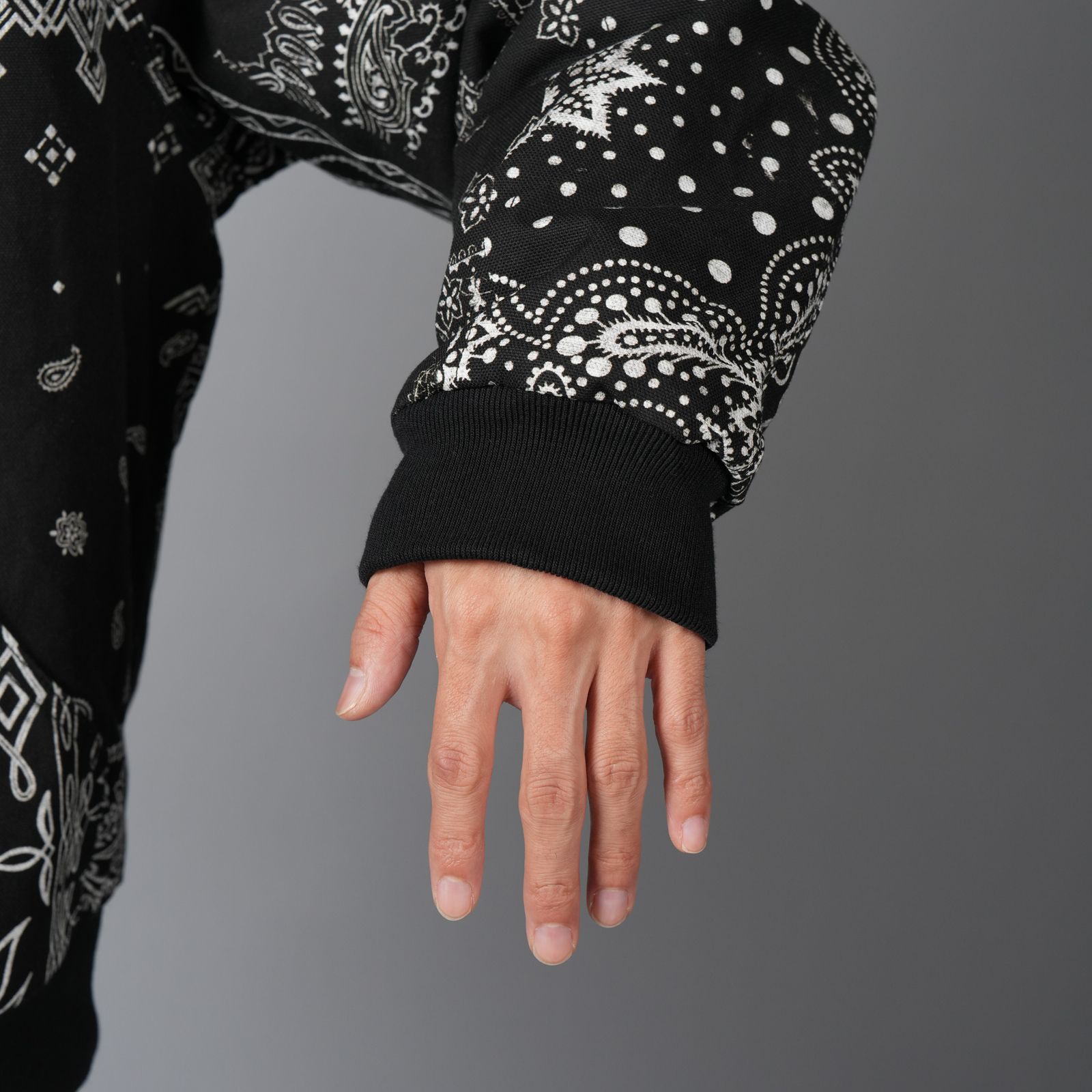 MH027 / Quilted Hoodie Jacket / キルテッド フーディージャケット (ブラック)