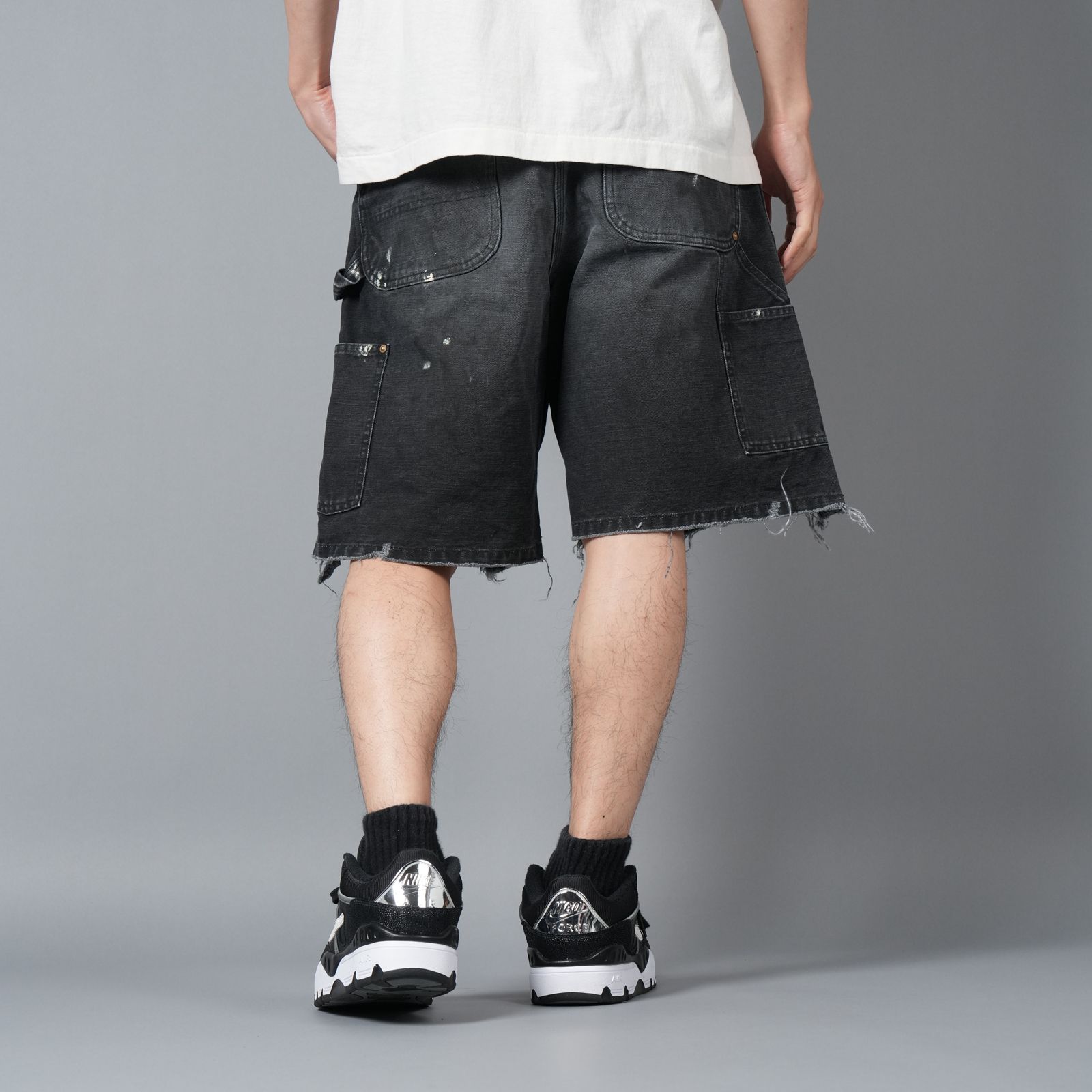 SM-HR8-0000-071 / DOUBLE KNEE SHORTS / BLACK / ダブルニーショーツ (ブラック)