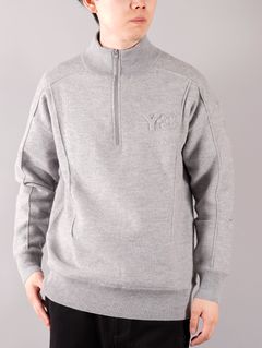ラスト1点 / M CLASSIC MERINO BLEND HALF-ZIP ROLL NECK/ メンズ クラシック メリノ ブレンド ハーフジップ  ロールネック (グレー)