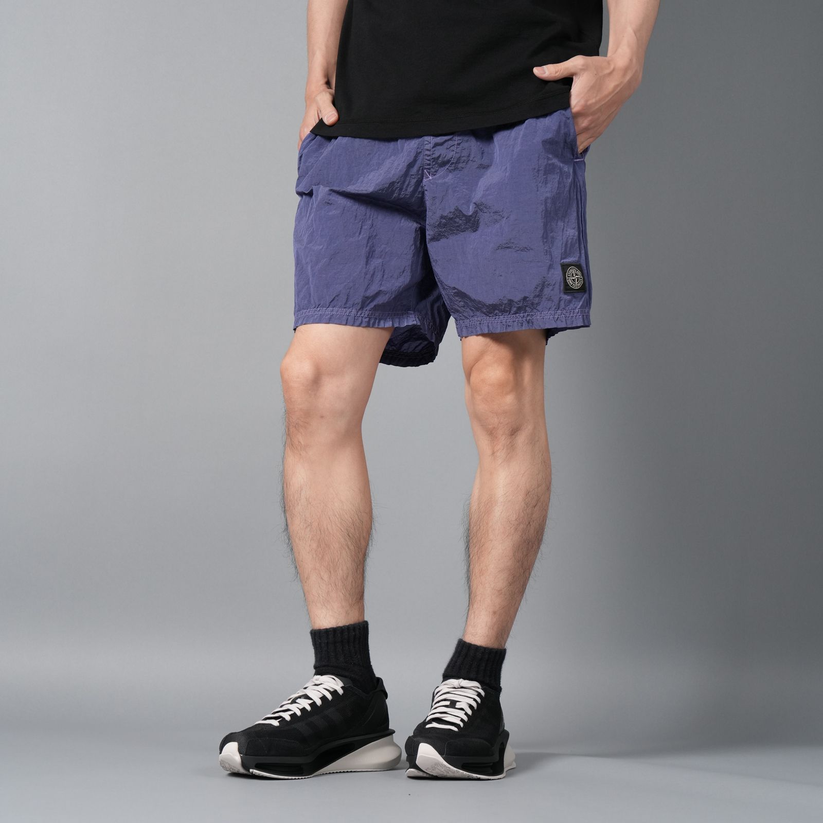 【ラスト1点】B100009 / NYLON METAL SWIM PANTS / ナイロンメタル バミューダ スイムパンツ [水陸両用] [ナイロンメタル] (ラベンダー)