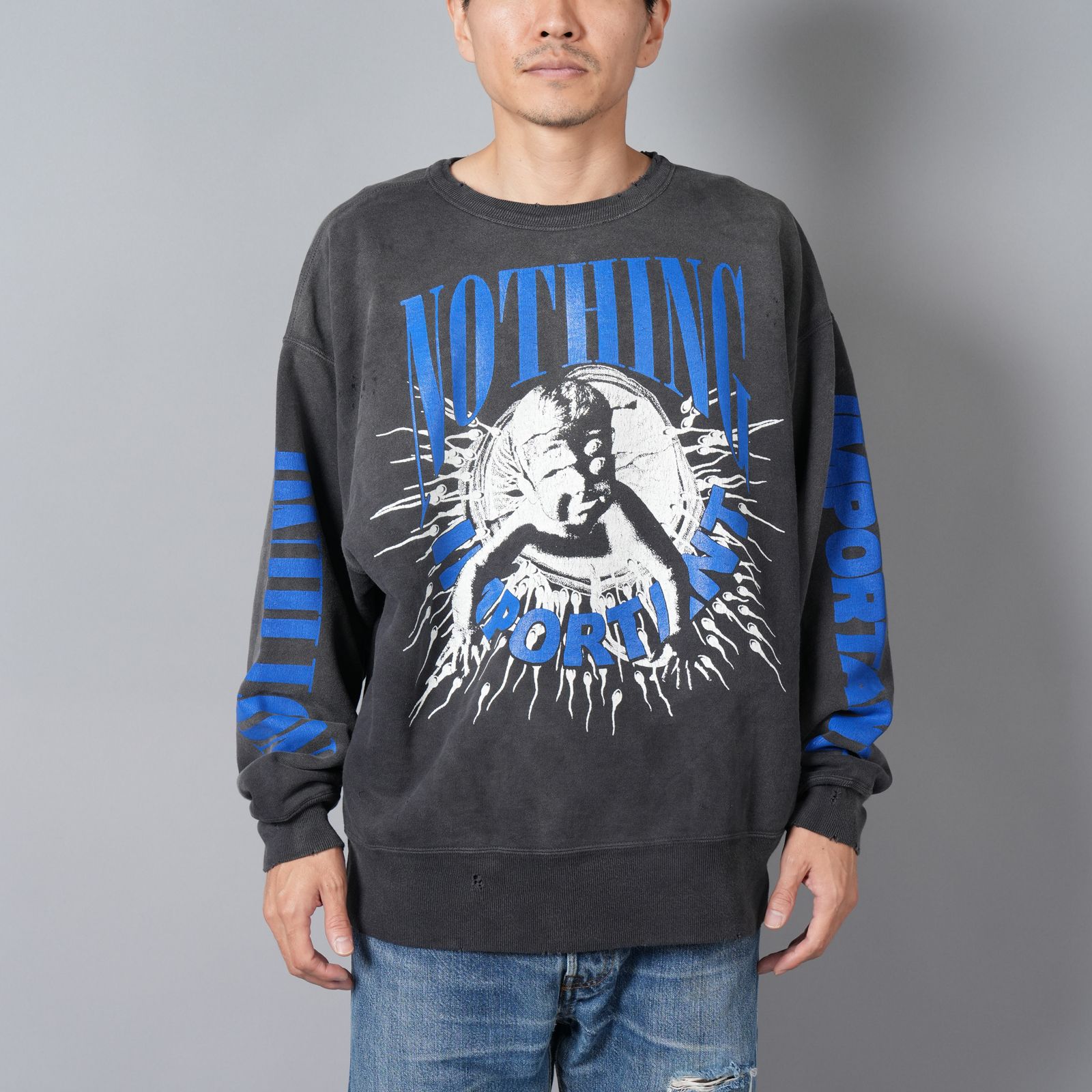 【ラスト1点】【限定】SM-YS1-0000-C36 / KK_CRW SWT / NOTHNG IMP / BK / スウェット・トレーナー (ブラック)