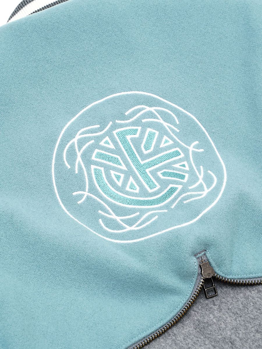 【ラスト1点】 HOODED STADIUM JACKET / フーデッド スタジアムジャケット (グレー)