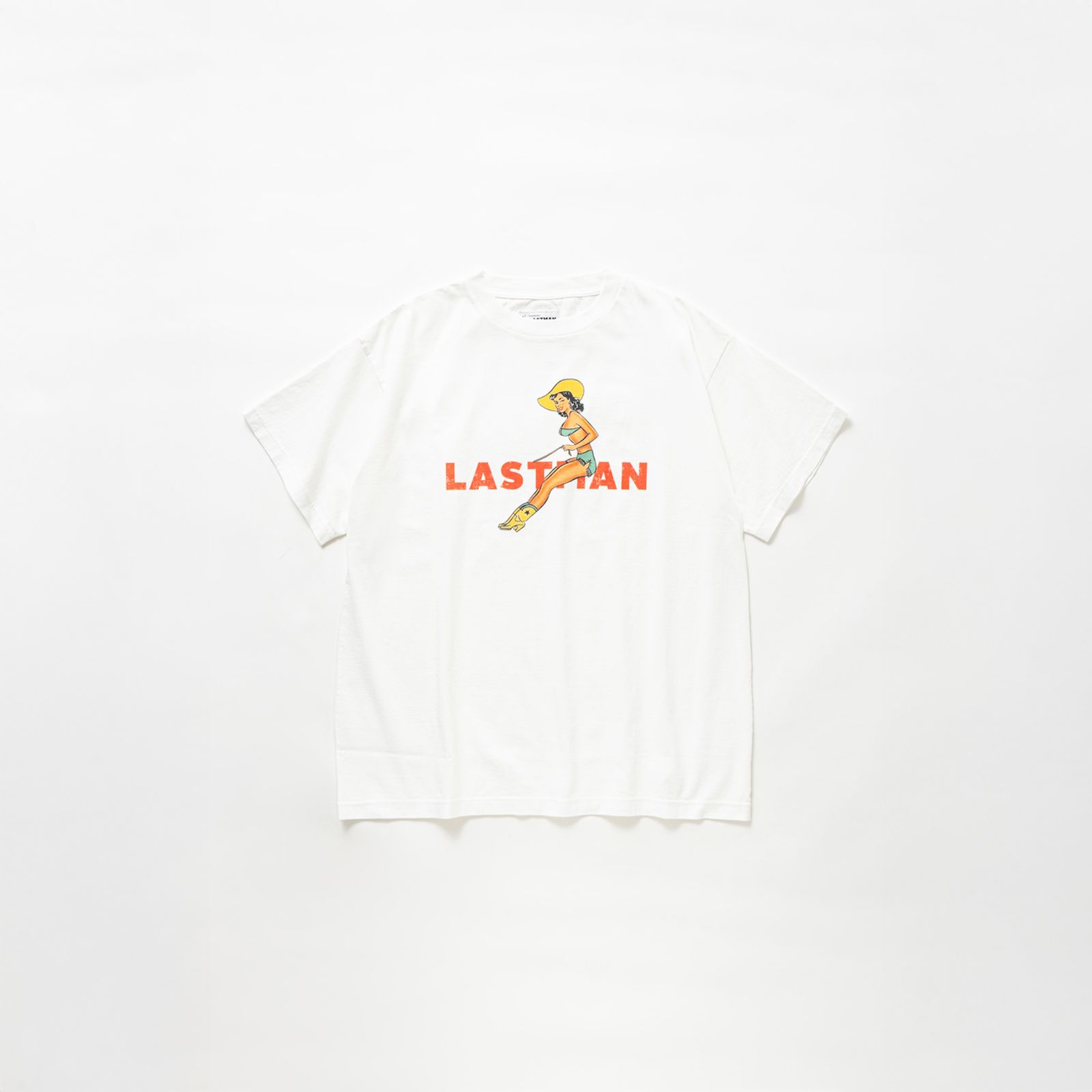 【ラスト1点】PRINTED TEE SHIRTS "COW GIRL" / プリントTシャツ カウガール / Tシャツ (ホワイト)