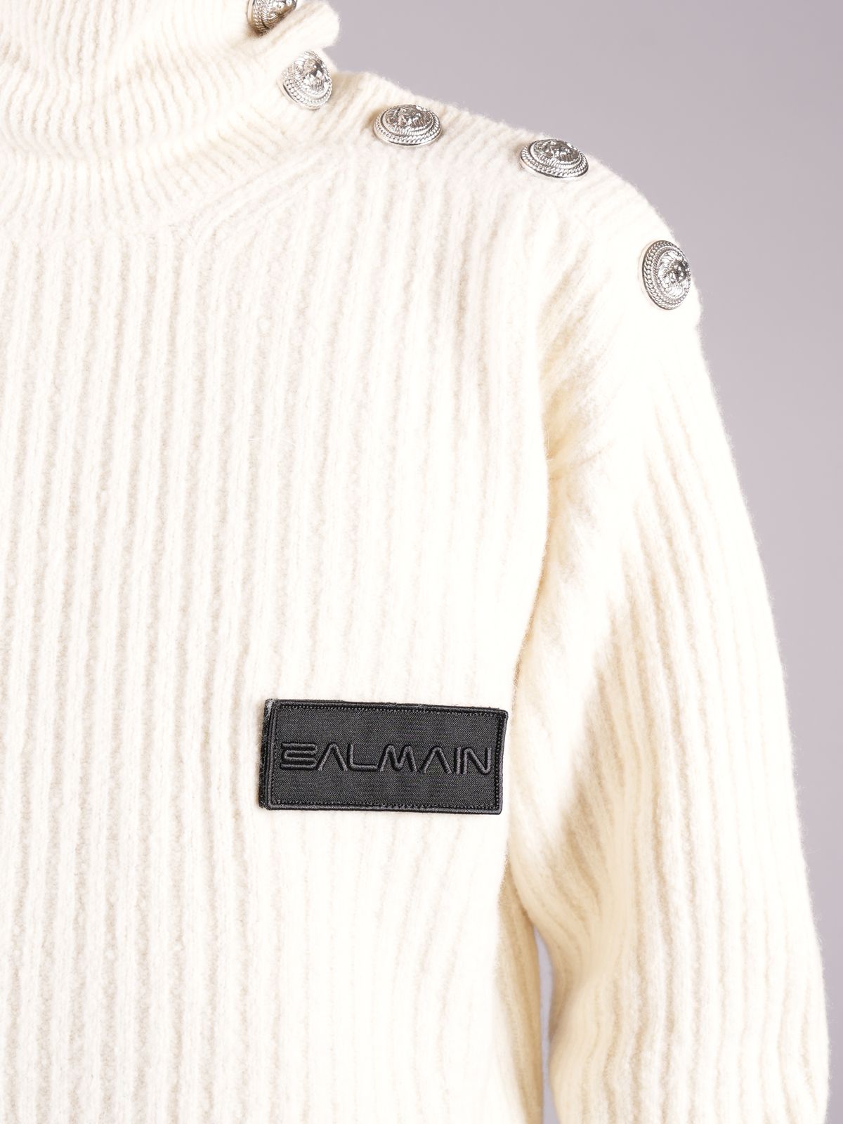 BALMAIN - 【ラスト1点】BUTTONED CASHMERE TURTLENECK