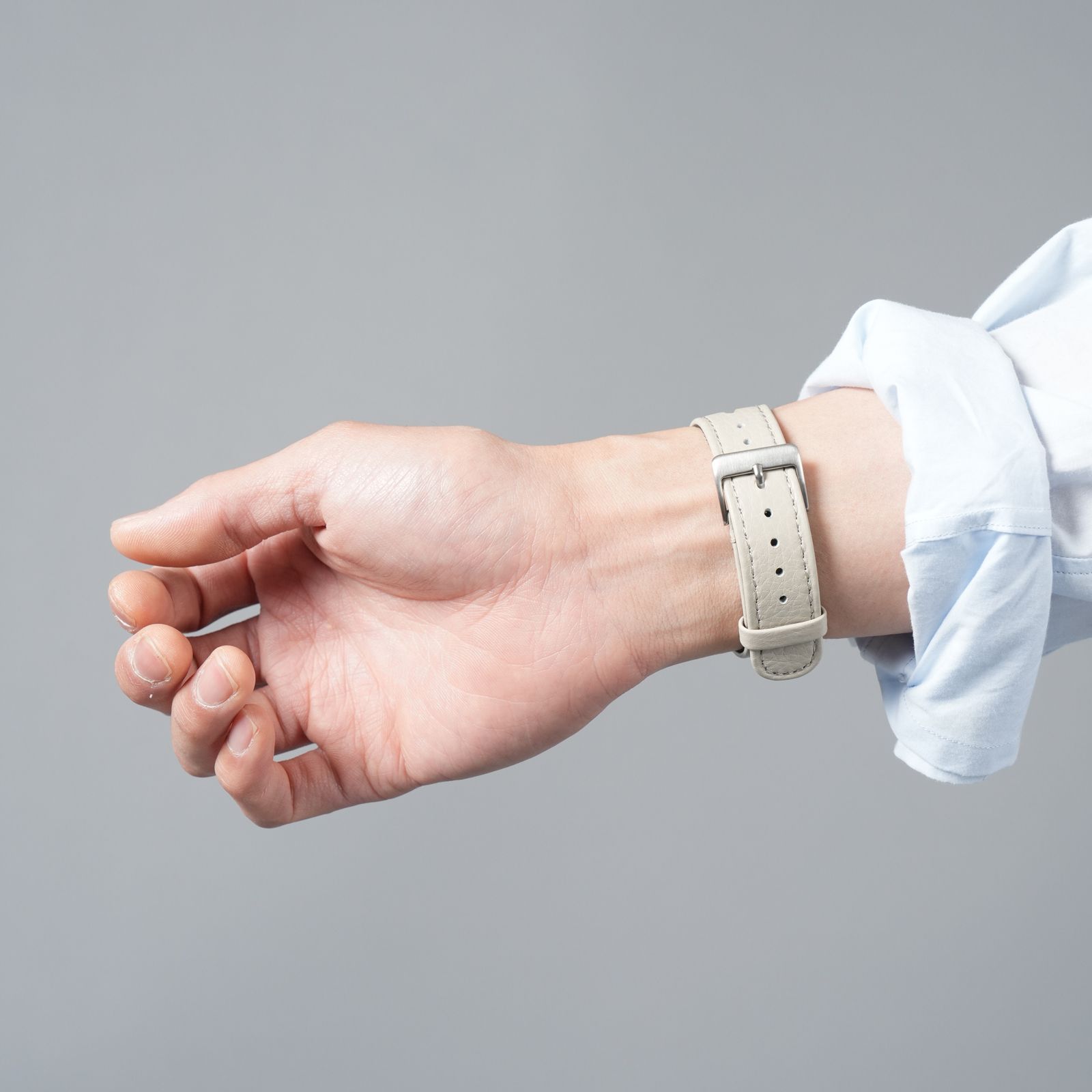 レザーハイブリッドバンド for Apple Watch (ホワイトベージュ)