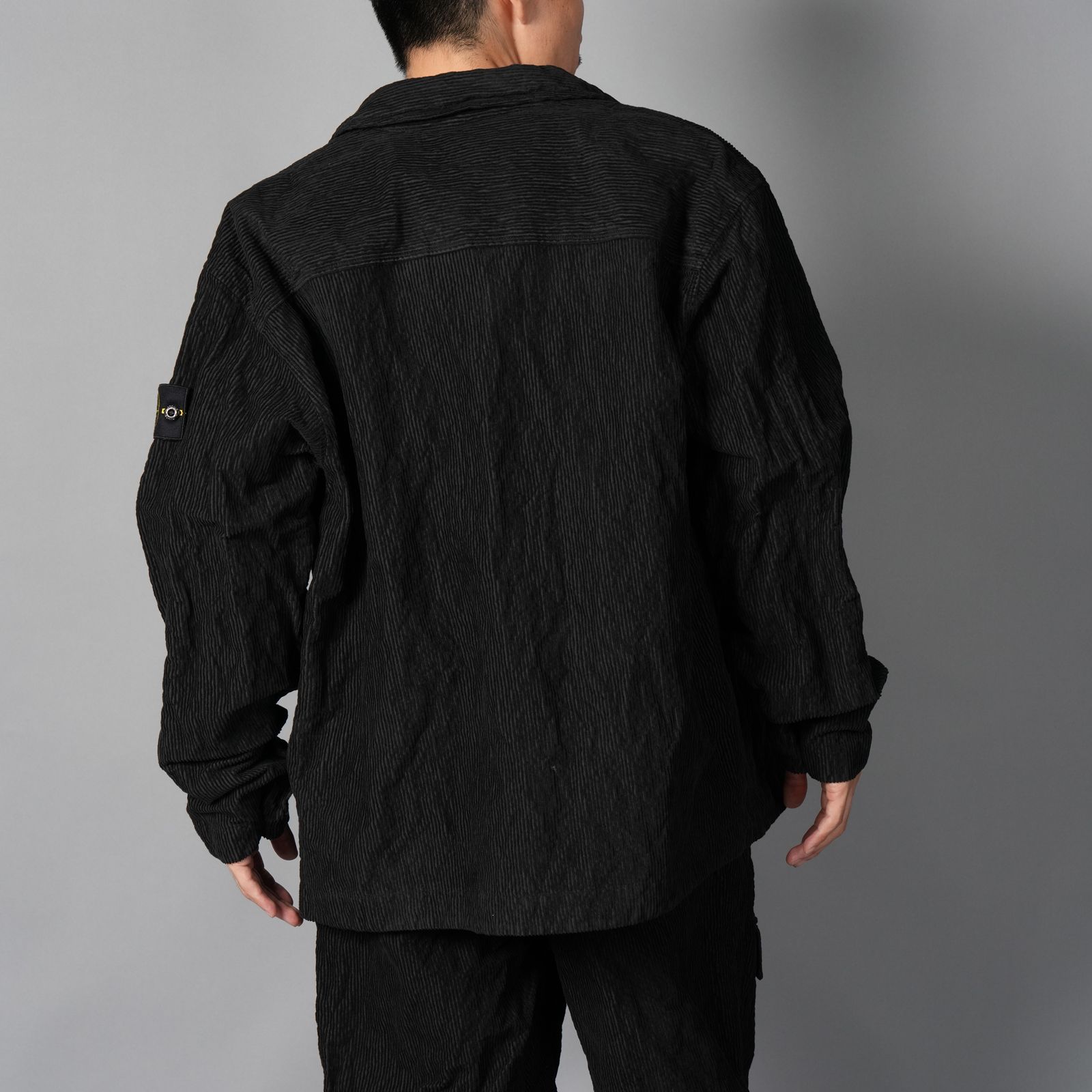 1200020 / WRINKLED CORDUROY 500-TC / オーバーシャツ・コーデュロイシャツ (ブラック)