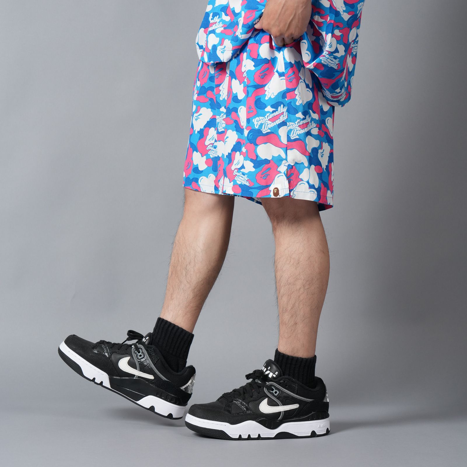 【コラボ】EU-MK8-0000-C06 / EU APE ALOHA SHORTS / BLUE / ショーツ (ブルー)