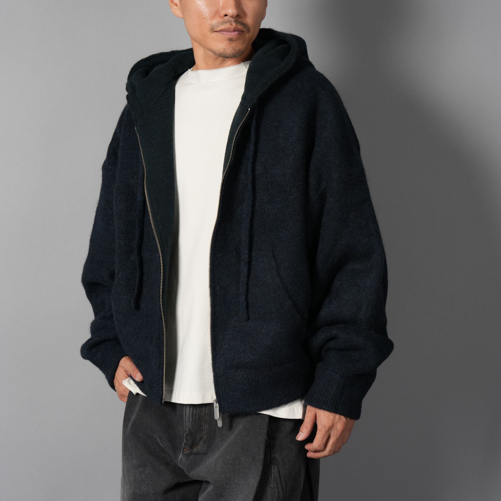 ALPACA KNIT V2 JACKET  / アルパカ ニットジャケット (アルパカインディゴ)