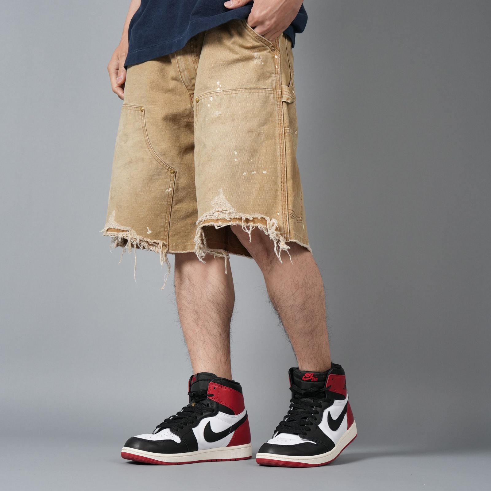 【ラスト1点】SM-HR8-0000-072 / DOUBLE KNEE SHORTS / BEIGE / ダブルニーショーツ (ベージュ)