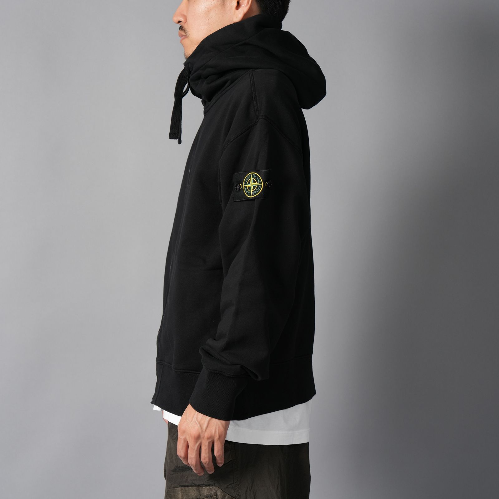 6100009 ORGANIC COTTON FLEECE / コットンフリース / ジップパーカー (ブラック)