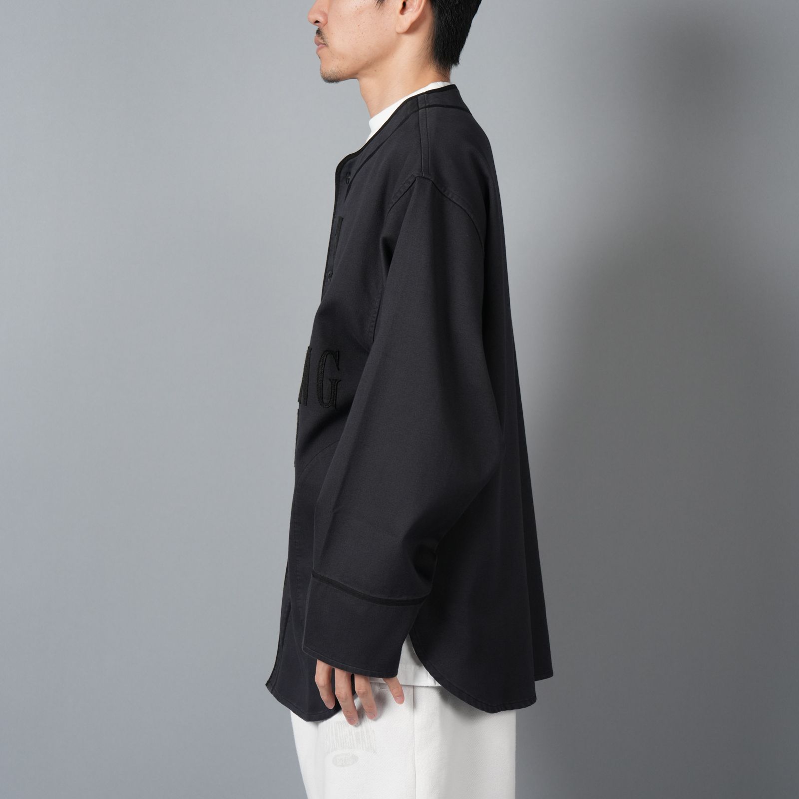 【ラスト1点】BASEBALL SHIRTS "C.R.E.A.M" (L/S) / ベースボールシャツ (ブラック)