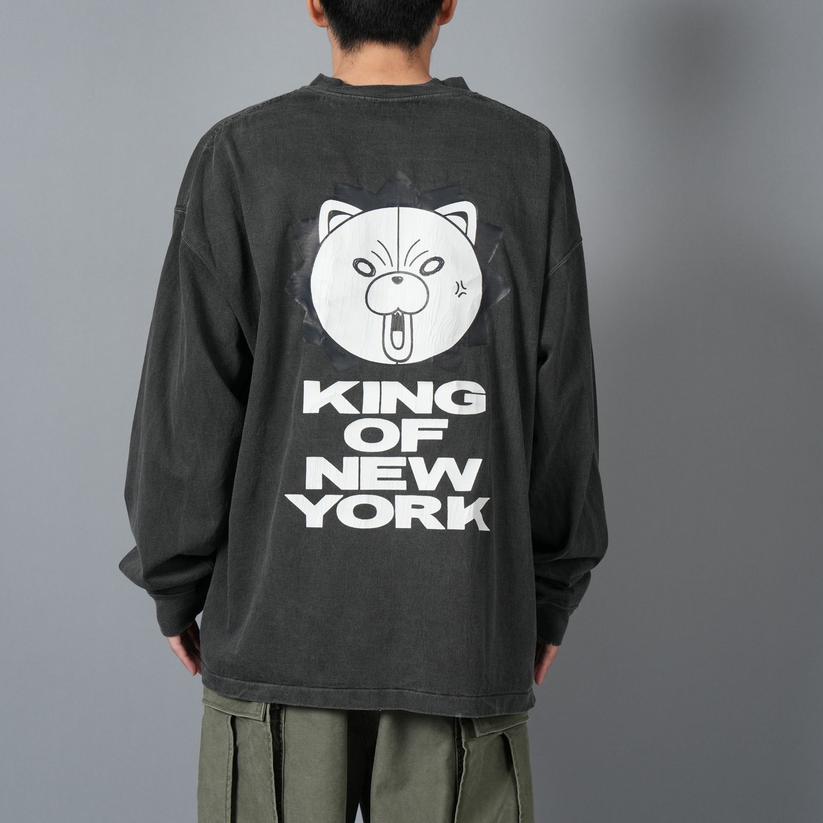 【ラスト1点】[BLEACH / ブリーチ]  TBLM24AM007 / L/S T-Shirt (KON) / ロンT・カットソー (ブラック)