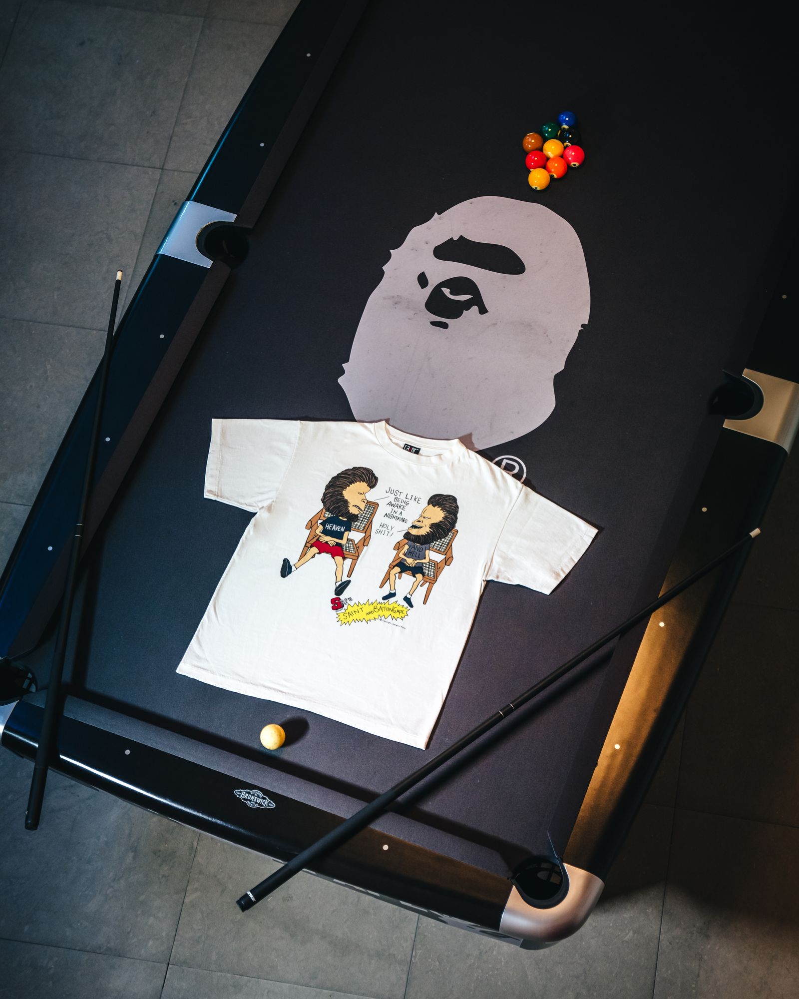 【ラスト1点】【限定品】 SM-S23-0000-110 / AP_SS TEE / HVN & HELL /WHT / Tシャツ  (ホワイト)
