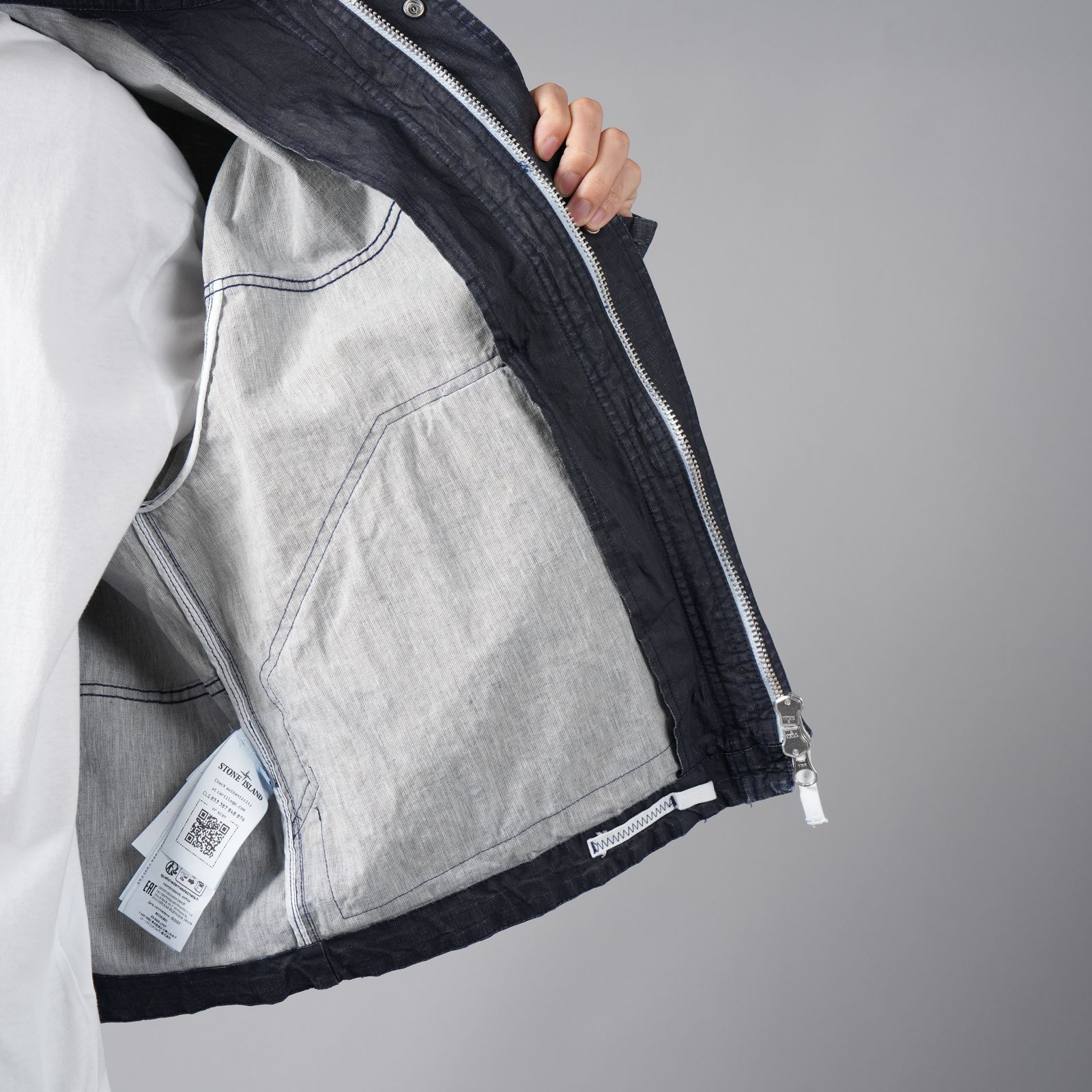 STONE ISLAND - 418X1 / STONE ISLAND MARINA_RAW PLATED LINEN