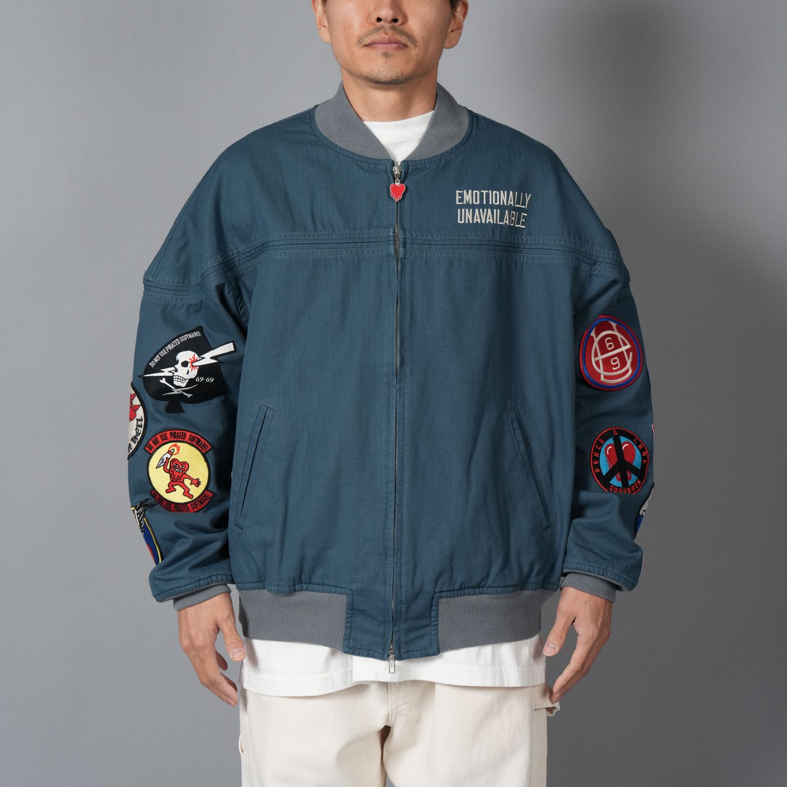 【ラスト1点】EU PATCH JACKET / パッチジャケット (ブルーグレー)