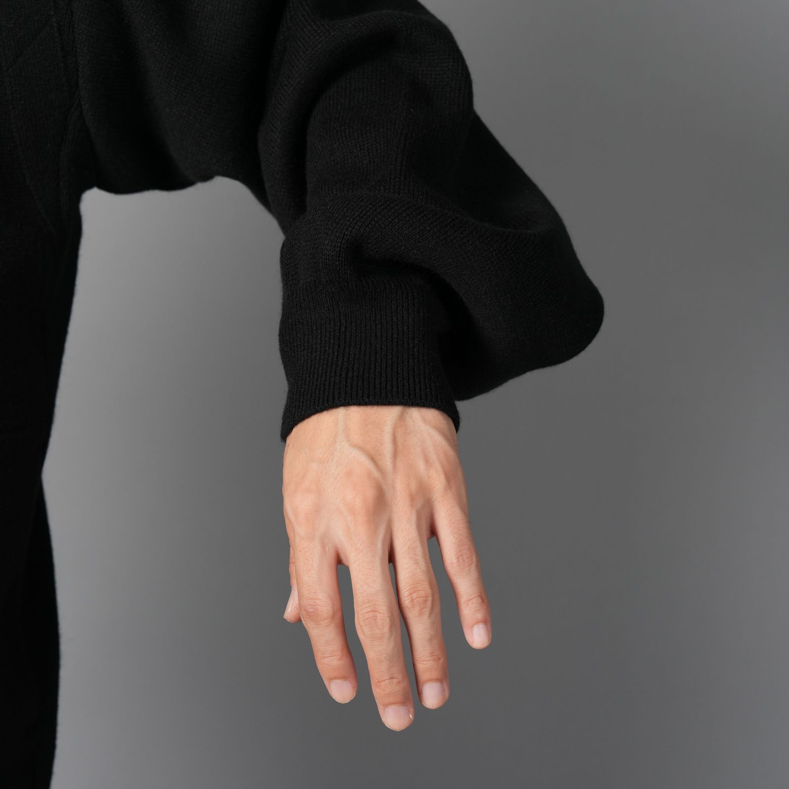 【限定】CASHMERE DRIVER'S KNIT / カシミア ドライバーズニット (ブラック)