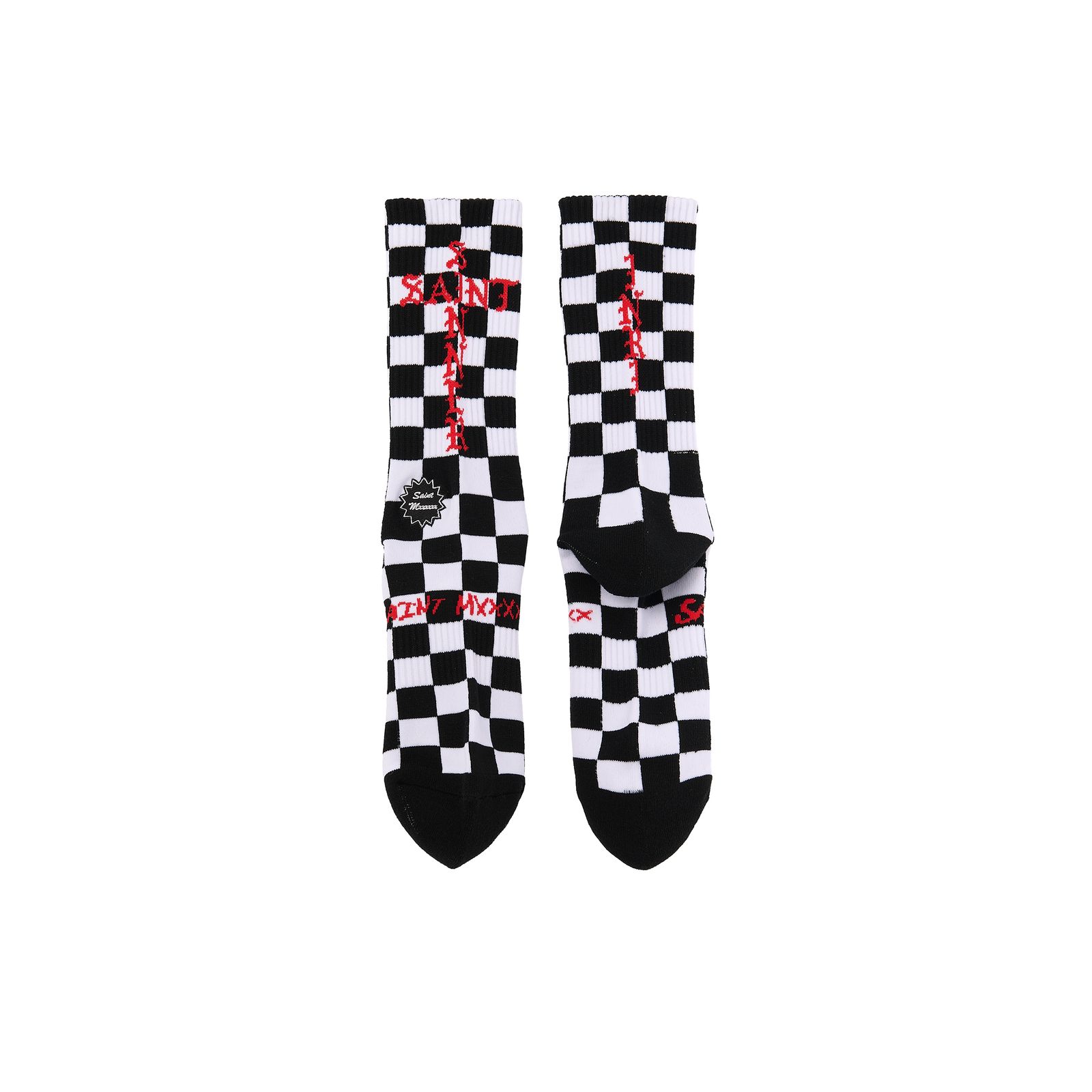 SM-MK1-0000-103 / SOCKS / CHECK / BLACK+WHITE / ソックス  (ブラック/ホワイト)