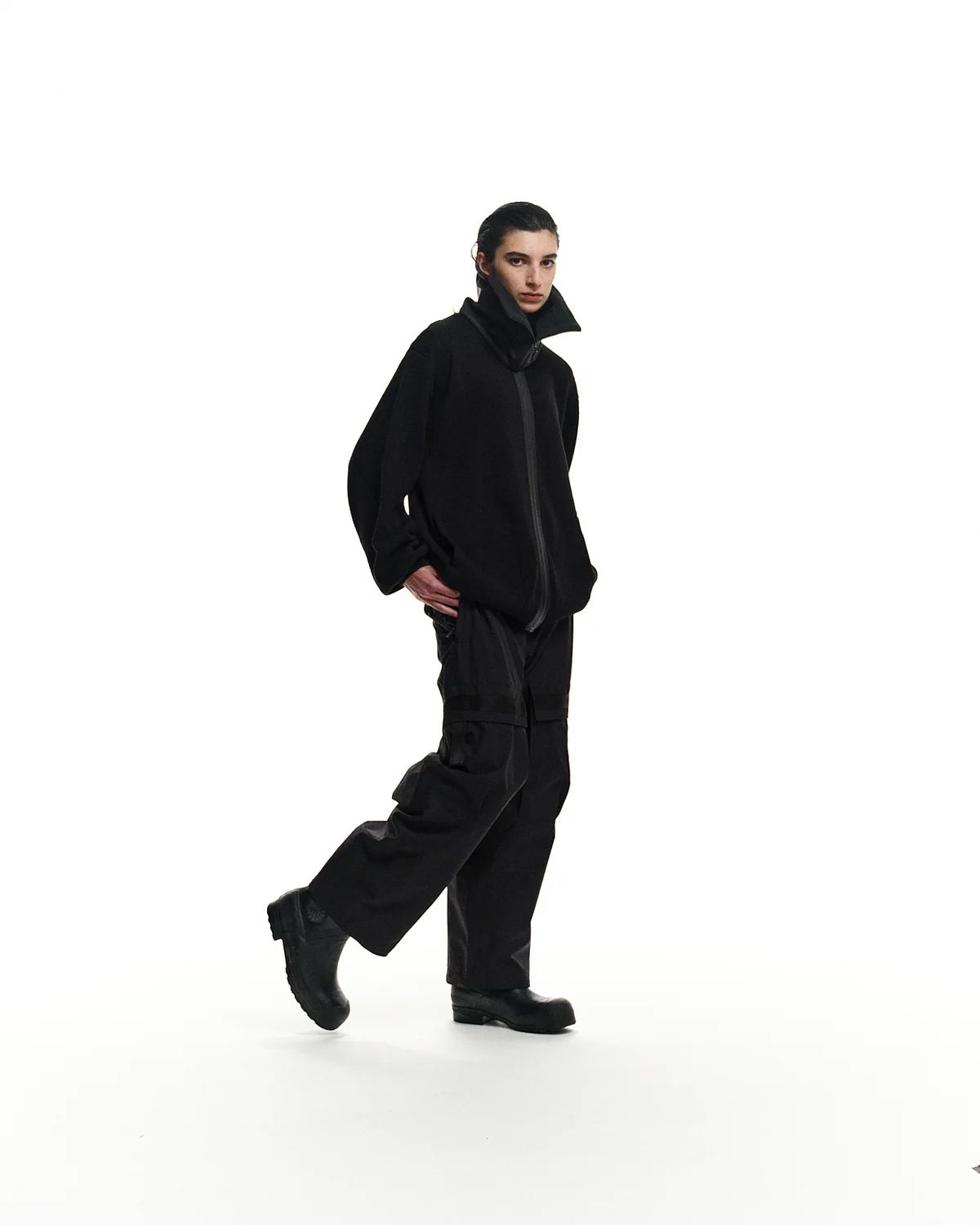 【限定】CASHMERE DRIVER'S KNIT / カシミア ドライバーズニット (ブラック)