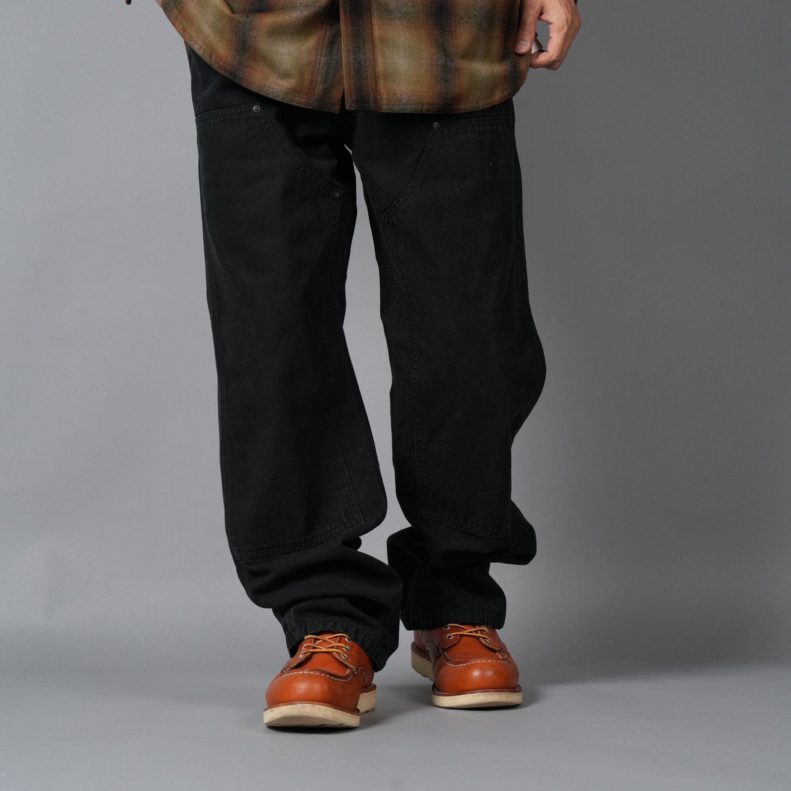 miyagihidetaka ダブルニー ワークパンツ ブラック MIYAGIHIDETAKA - MH029 / WORK PANTS / ワークパンツ / BLACK