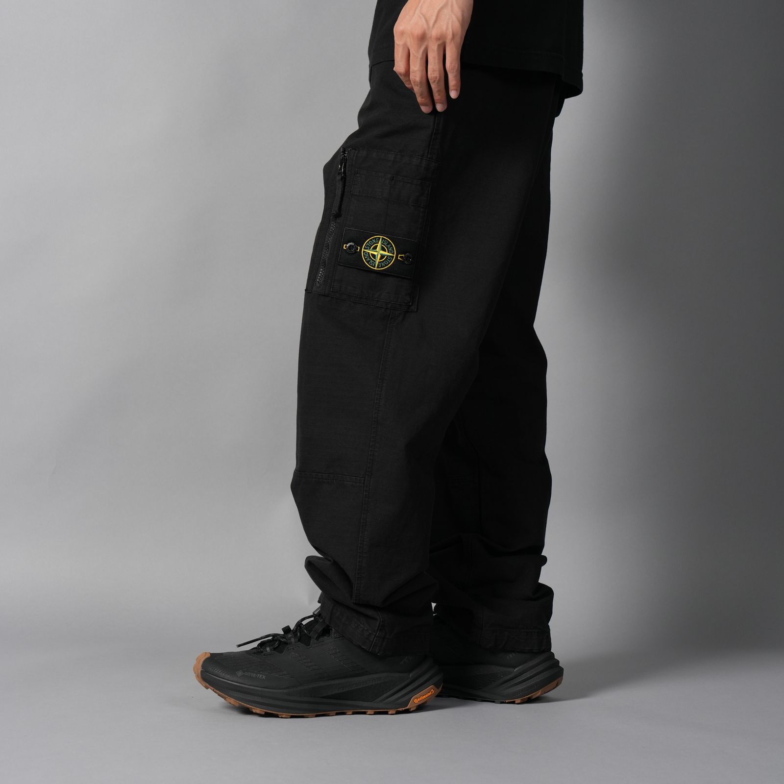 3100015 ORGANIC COTTON RIPSTOP / コットンリップストップ カーゴパンツ  (ブラック)