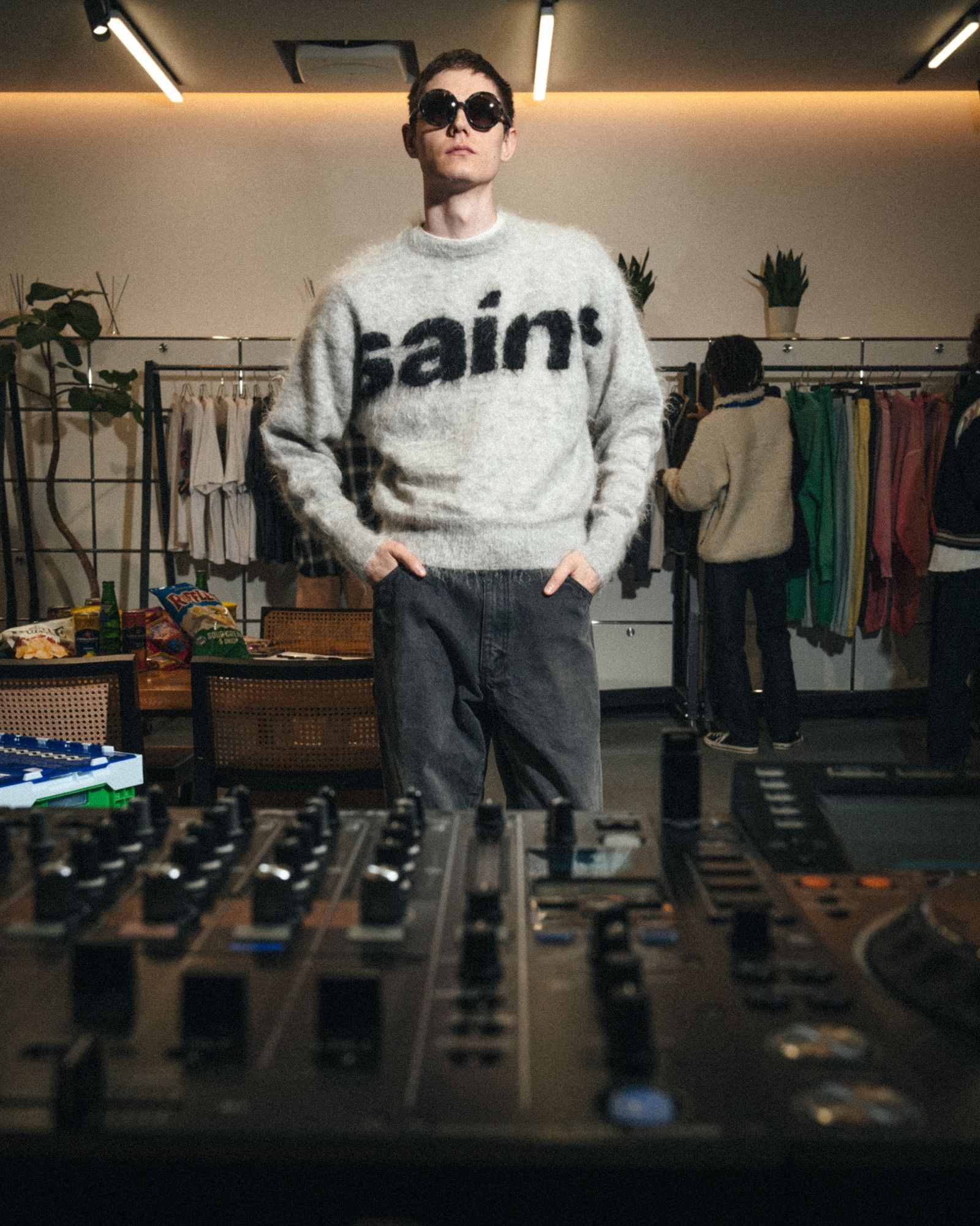 SM-MK1-0000-056 / MOHAIR CREW KNIT / SAINT / GRAY / ニット  (グレー)