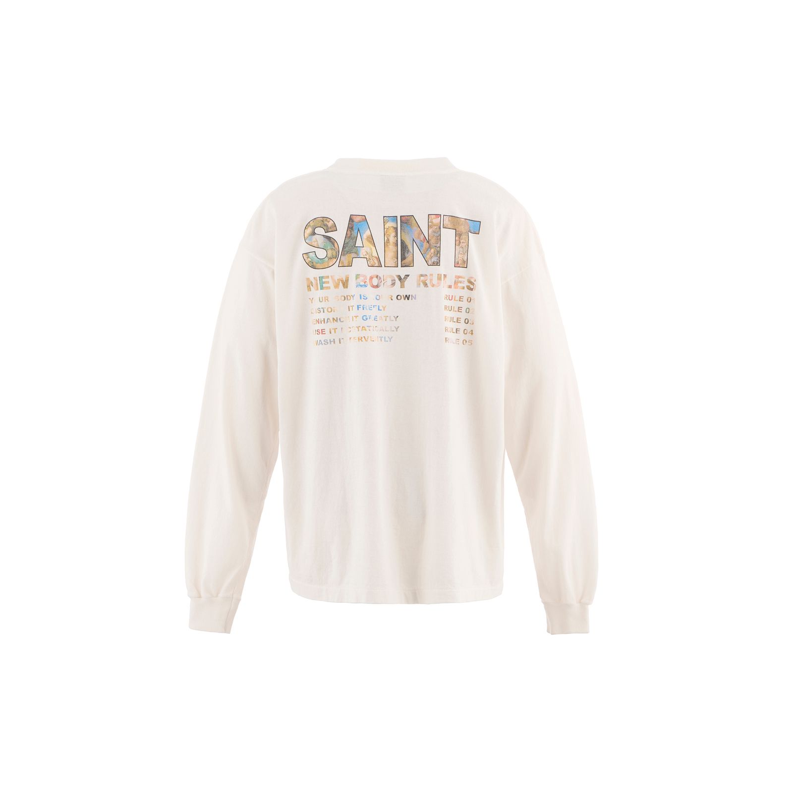 SM-HR1-0000-035 / LS TEE / NEW BODY RULES / WHITE / ロンT・カットソー (ホワイト)
