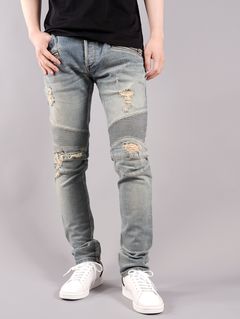 BH2 PANTS SLIM / デニムパンツ (スリム) / ブルー / ダメージ加工 / メンズ