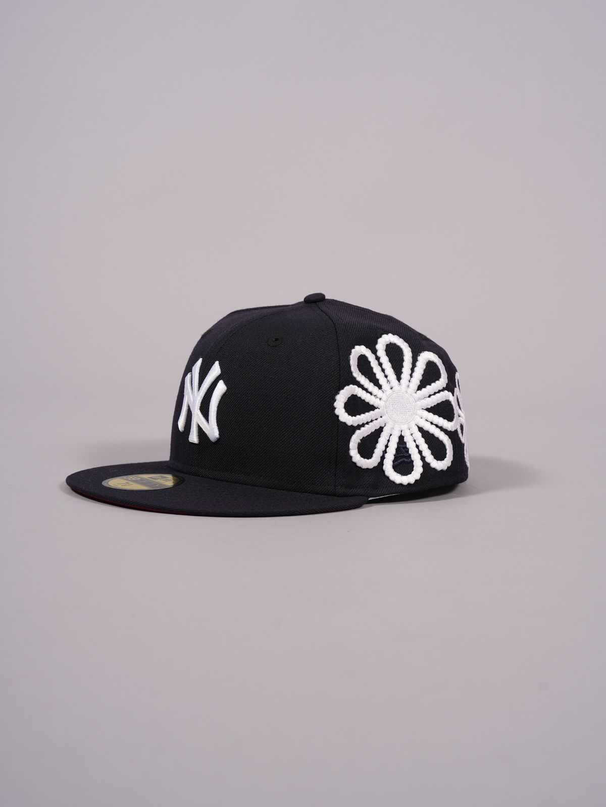 【ラスト1点】NAVY BLUE NY YANKEE FITTED / 59FIFTY /  ベースボールキャップ 【カスタム】  (ネイビー/レッド)