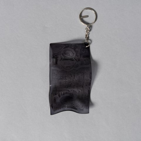 ACRYLIC KEYRING / アクリルキーリング / £ / ポンド (ブラック)