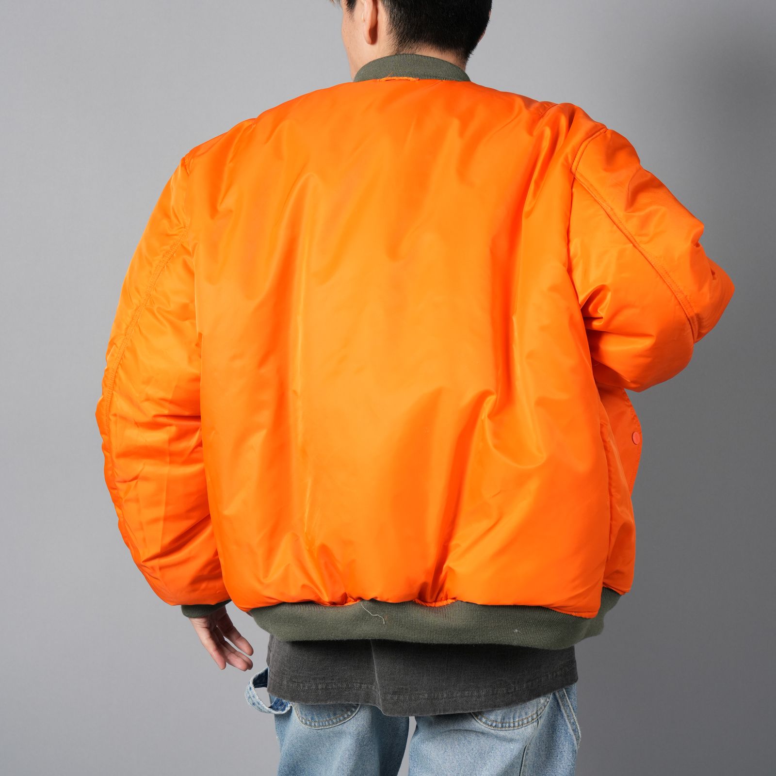 【ラスト1点】【コラボ】Basicks x F.M.C.D / Varsity Cotton Bomber Jacket / ヴァーシティジャケット・ボンバージャケット [リバーシブル](カーキ)