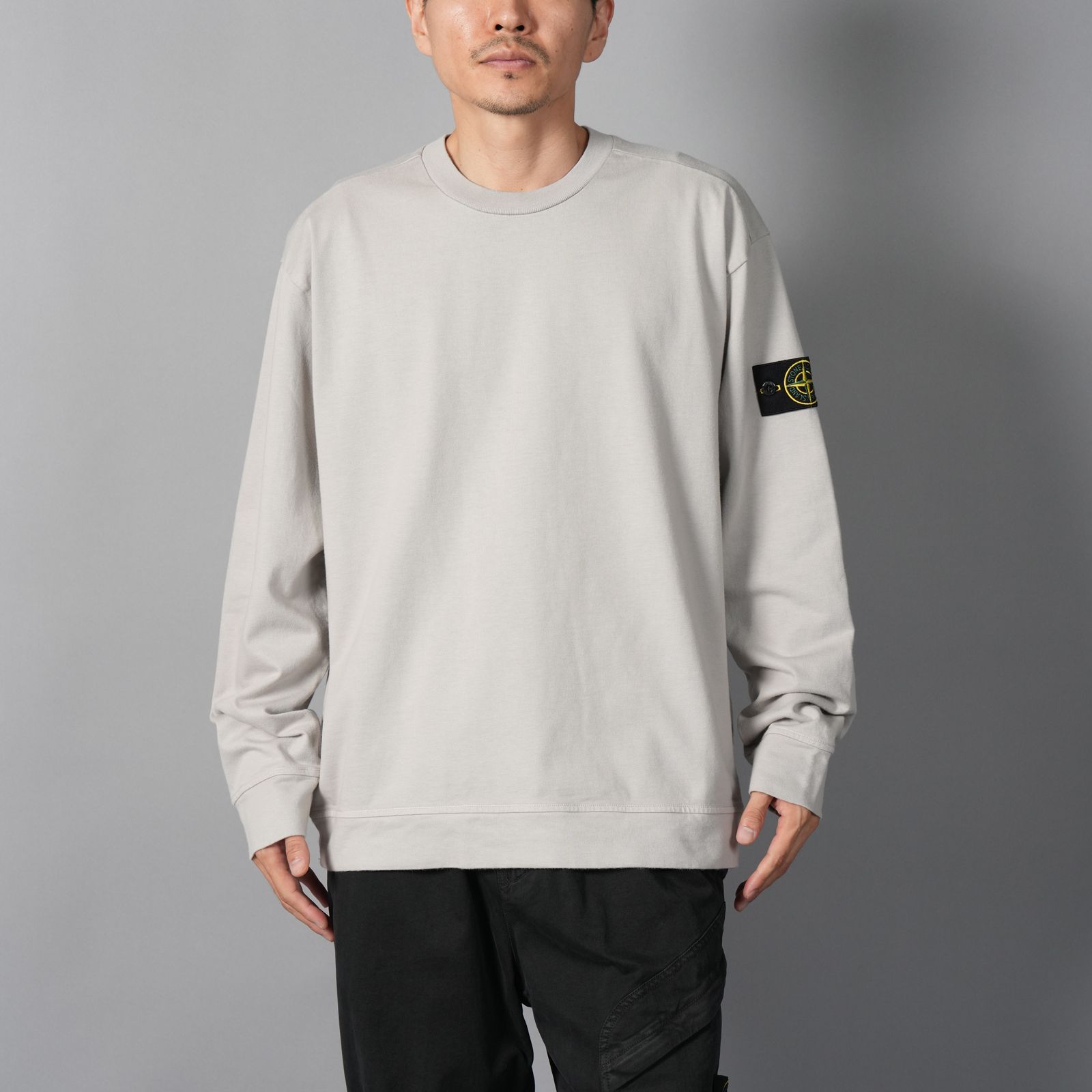 【定番アイテム】 6100075 /  HEAVY COTTON JERSEY GARMENT DYED / ヘヴィー コットン ジャージー / ガーメントダイ / クルーネックスウェット  (パールグレー)