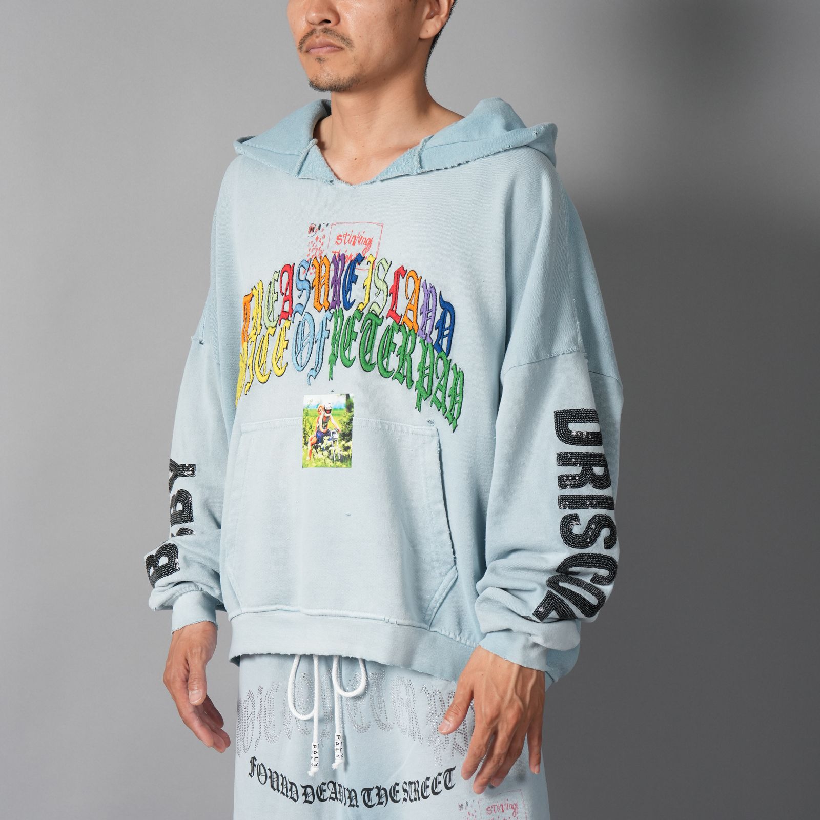 BOBBY DIRSCOLL HOODED SWEATSHIRT  / フーディー・パーカー (ベイビーブルー)