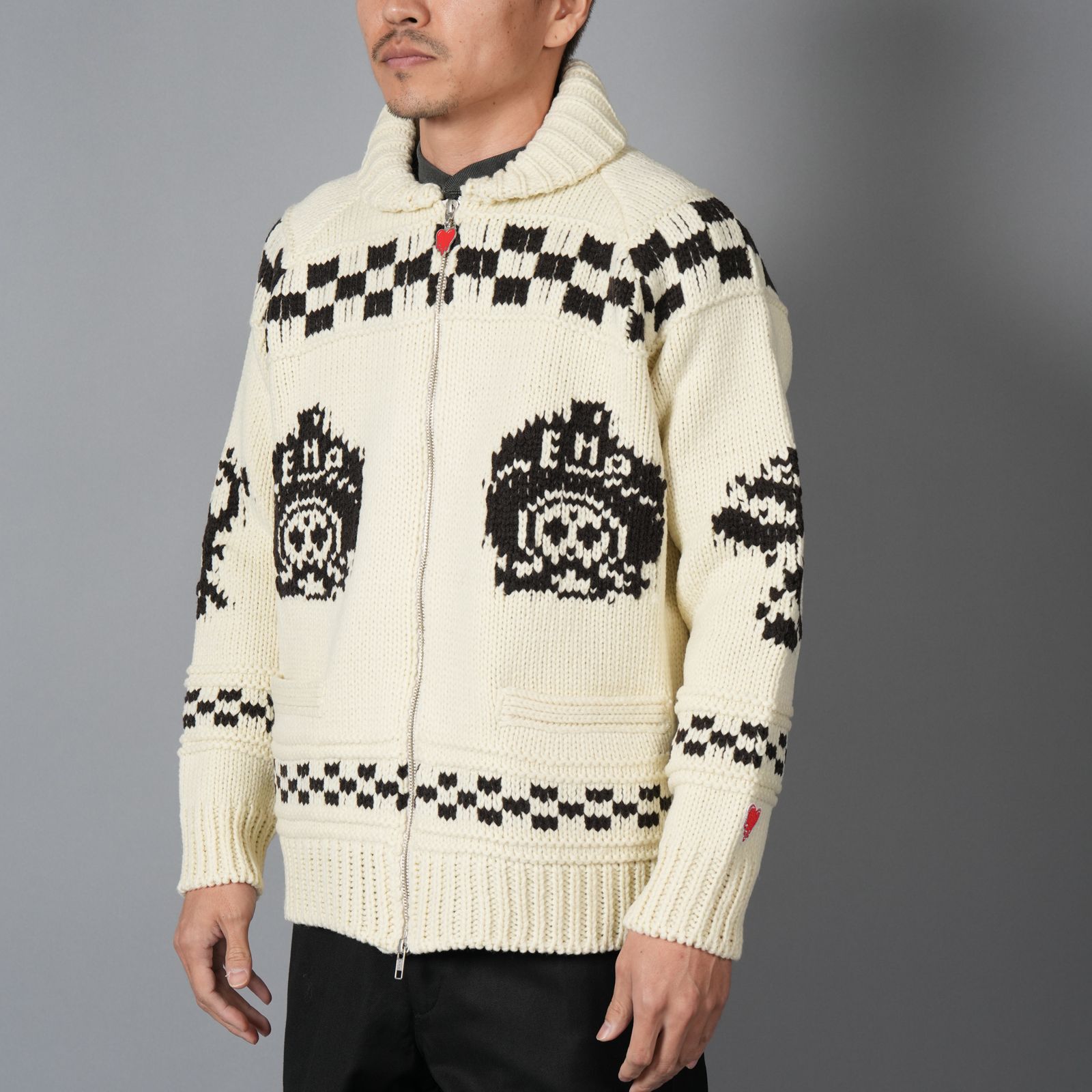 EU LATIN KNIT JACKET / ラテン ニットジャケット (アイボリー)