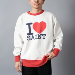 【残りわずか】SM-MK8-0000-055 / CRW NECK SWT / I LOVE SAINT / WHT / スウェット・トレーナー (ホワイト)