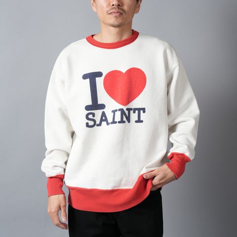 SM-MK8-0000-055 / CRW NECK SWT / I LOVE SAINT / WHT / スウェット・トレーナー (ホワイト)