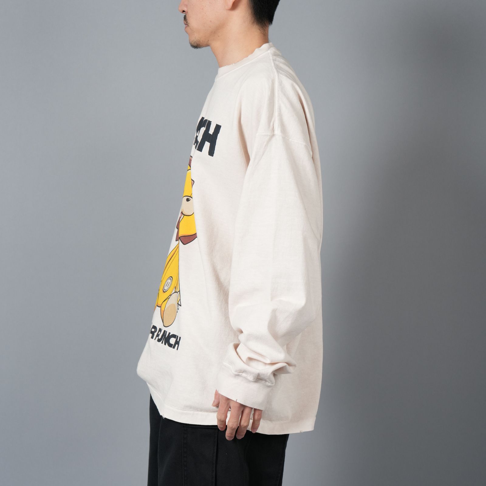 【ラスト1点】[BLEACH / ブリーチ]  TBLM24AM007 / L/S T-Shirt (KON) / ロンT・カットソー (ホワイト)