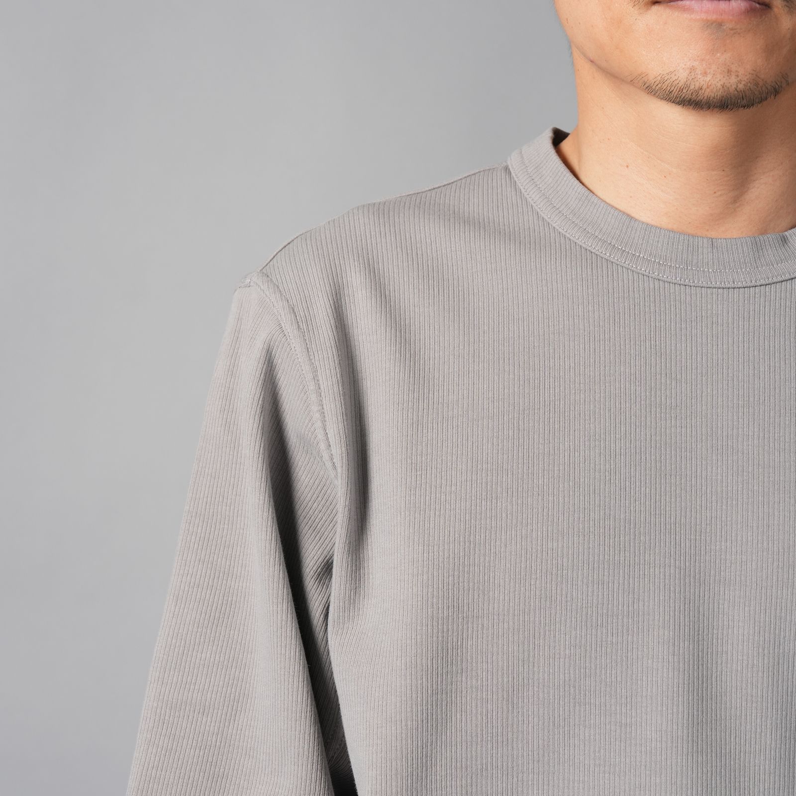 6100017 / ORGANIC COTTON INTERLOCK  / クルーネックスウェット (グレー)