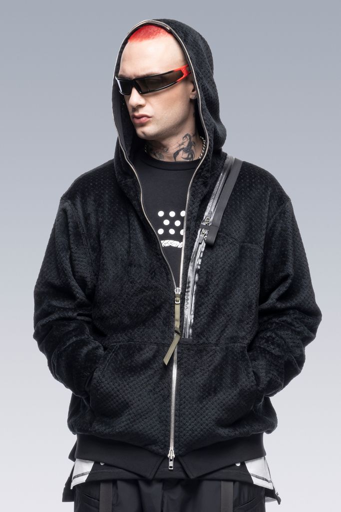 【ラスト1点】 J117-HL / Polartec® High Loft Hooded Insulator / hoodie jacket / フーディージャケット / パーカー [ポーラテック] [ルーズフィット](ブラック)