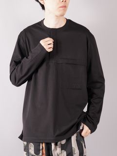 ラスト1点 / M CLASSIC HENLEY  / メンズクラシック ヘンリー (ブラック)