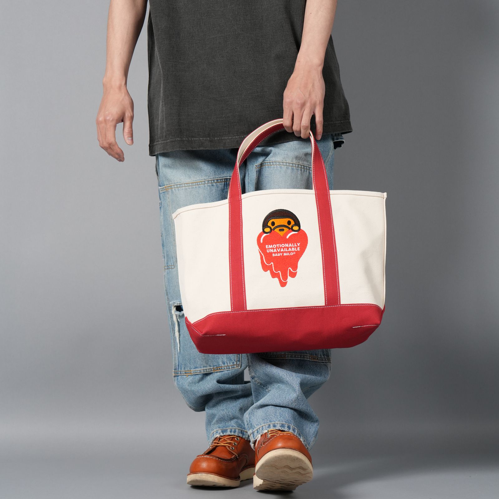 【ラスト1点】【コラボ】EU-HR8-0000-C38 / EU MILO TOTE / RED / トートバック  (レッド)