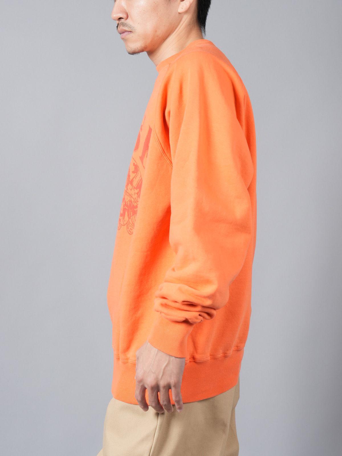 【ラスト1点】【限定】SM-A23-0000-C14 / BerBerJin_CREW SWEAT_NOISE / クルーネックスウェット  (オレンジ)
