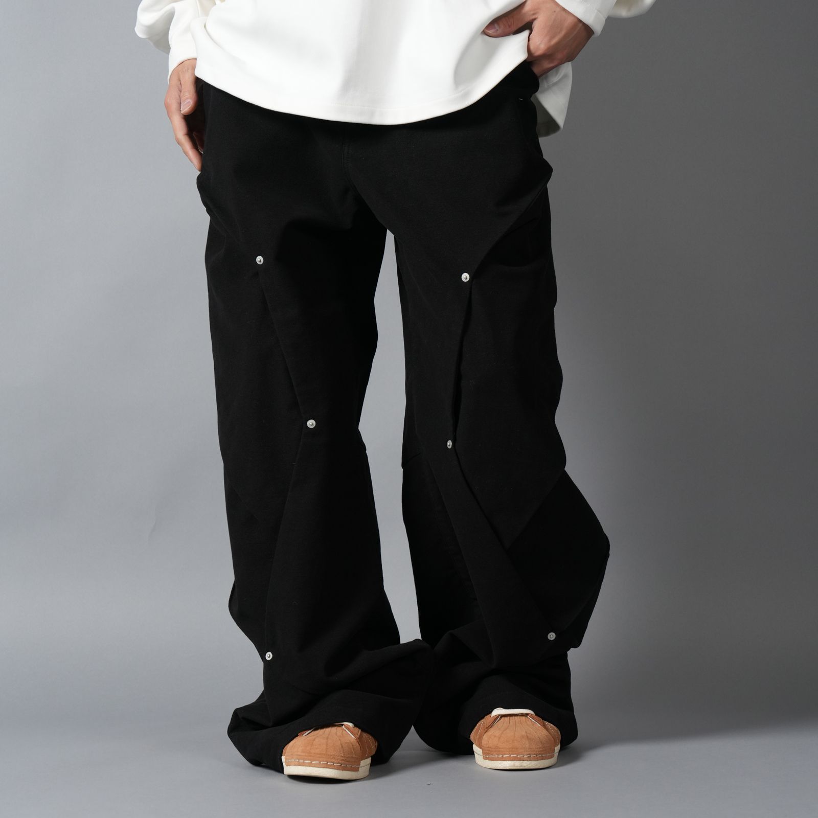 3D Double Knee Trousers / ダブルニー トラウザーズ (ブラック)