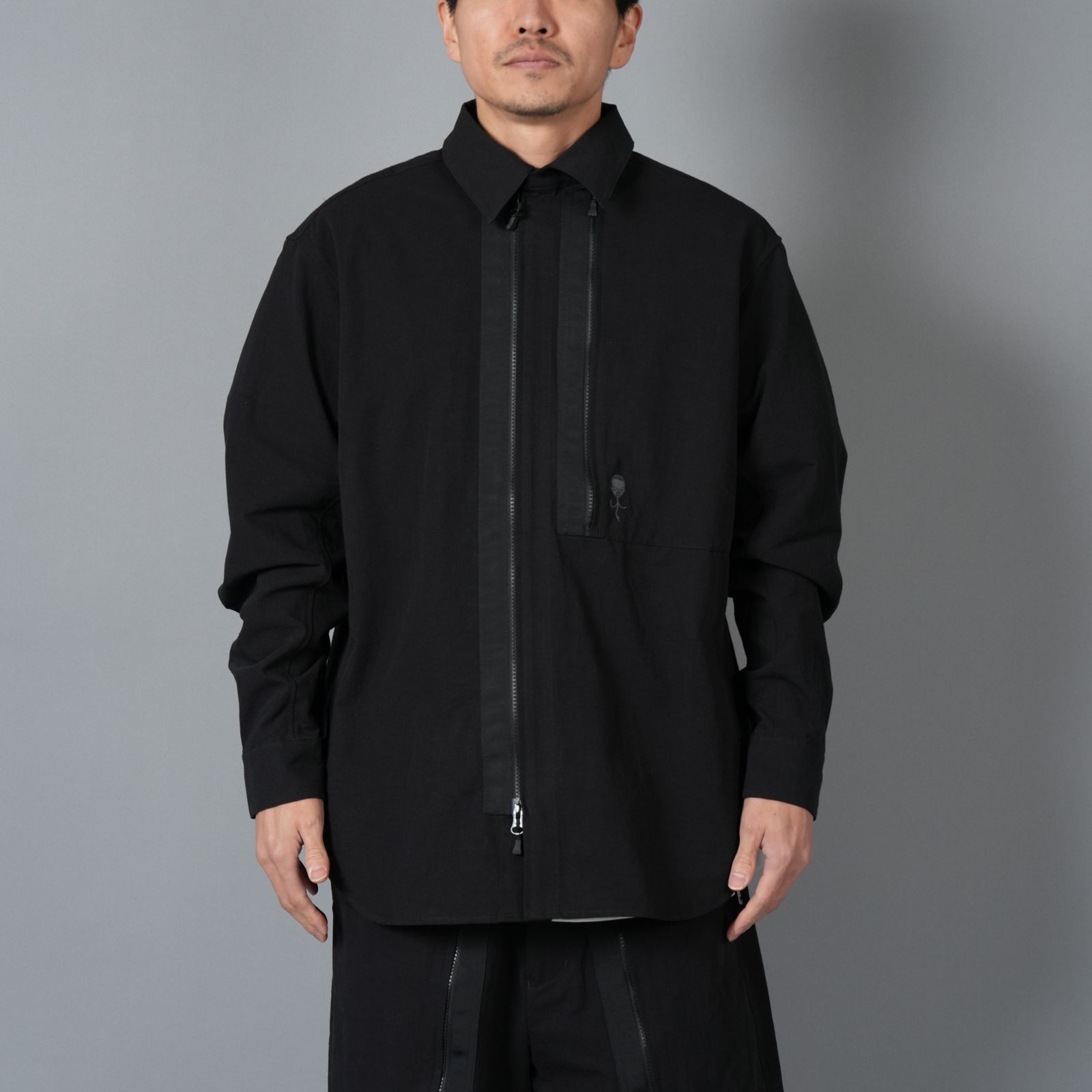 【ラスト1点】【限定】WATER REPELLENT NATURAL FABRIC SHIRT OUTERWEAR / シャツ (ブラック)