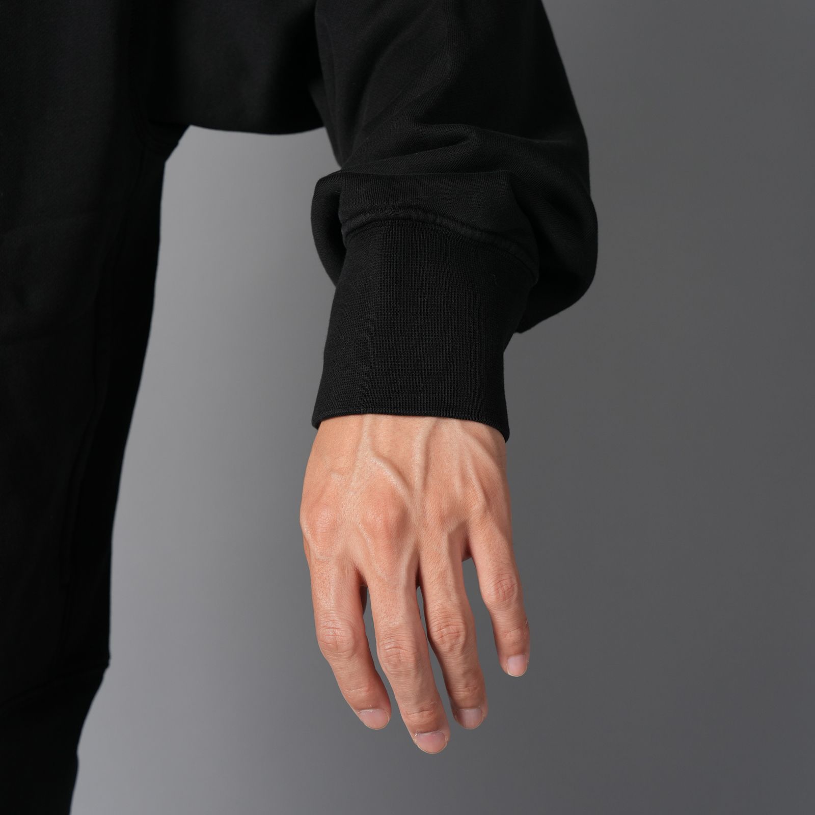 6100009 ORGANIC COTTON FLEECE / コットンフリース / ジップパーカー (ブラック)